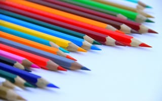 Обои разноцветные, цветные карандаши, карандаши