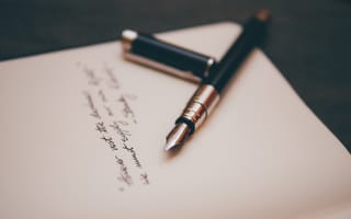 Картинка ручка, бумага, записка, чернила, письмо