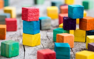 Картинка разноцветные, цвет, кубики, building blocks