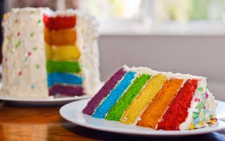 Картинка разноцветные, десерт, пирог, слои, крем, торт