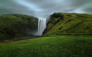 Картинка река, водопад, природа, etienne ruff, исландия