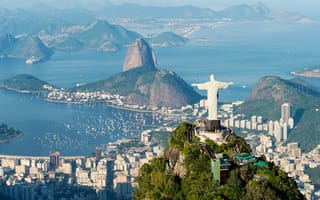 Картинка панорама, город, бразилия, рио-де-жанейро