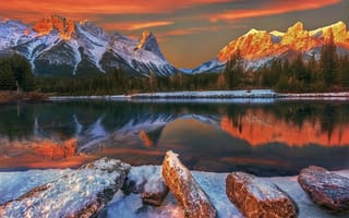 Картинка озеро, пейзаж, frannz morzo, канада, ванкувер, зима, британская колумбия, природа, горы