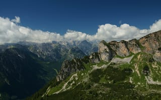 Картинка небо, облака, австрия, горы, тироль, природа, скалы, пейзаж