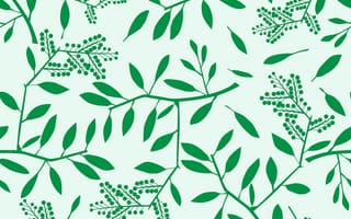 Картинка текстура, листья, ягоды, зеленые, веточки, узор