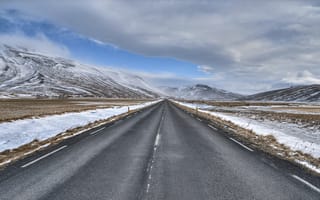 Картинка дорога, снег