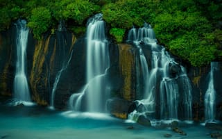 Картинка водопад, поток