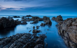 Картинка скалы, море, шотландия