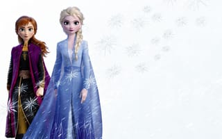 Картинка снежинки, девушки, замерзла, холодное сердце 2, анна, эльза