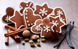 Картинка сладости, праздник, орешки, макаруны, печенье