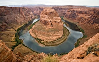 Картинка река, сша, каньон, скалы, меандр, колорадо