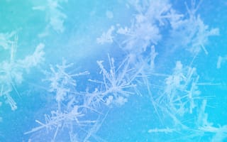 Картинка снежинки, зимний узор, голубая текстура