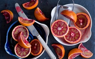Картинка фрукты, цитрусы, апельсины, красные, anna verdina, натюрморт, плоды, bloody oranges