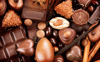 Картинка орехи, сладости, сладкое, конфеты, в шоколаде, шоколад, конфета