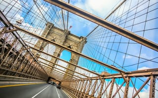 Обои Бруклинский мост, Нью-Йорк, New York, Brooklyn Bridge