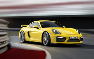 Картинка желтый, cayman, передок, кайман, porsche