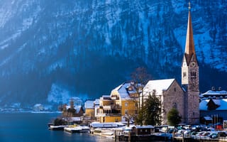 Картинка lake hallstatt, alps, hallstatt, austria