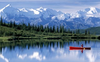Картинка весло, лодка, Аляска