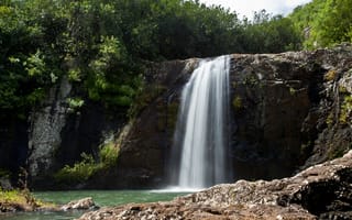 Картинка водопад, красота, Маврикий