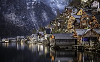 Картинка альпы, озеро Гальштат, австрия, гальштат