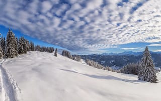 Картинка Облака, долина