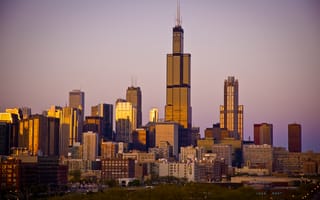 Обои здания, chicago, америка, сша, небоскребы, высотки, чикаго