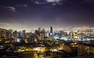 Картинка noche, колумбия, República de Colombia, Medellín, ночь, Медельин