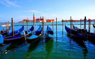 Картинка лодка, канал, венеция