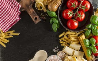Картинка italian, помидоры, food, базилик