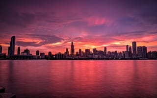 Картинка небоскребы, чикаго, мичиган, chicago, иллиноис