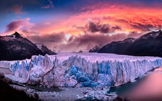 Картинка ледник, Облака