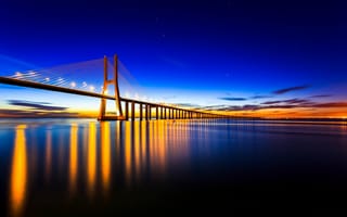 Картинка васко да гама, вантовый мост, Португалия