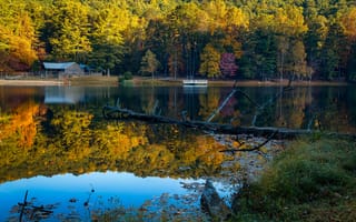 Картинка осень, сша, Lake Trahlyta, Georgia