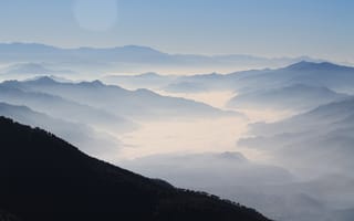 Картинка туман, misty, mountains, himalaya