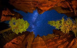 Картинка штат юта, сша, ночь, национальный парк брайс-каньон