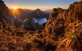 Картинка Lake Oberon, tasmania, Australia, австралия, утро