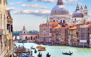 Картинка Gondola, italy, Cityscape, venice, view, travel, канал, europe, венеция