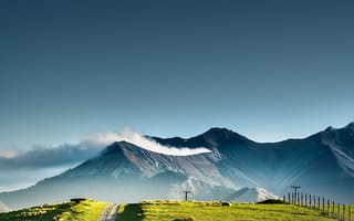 Картинка Облака, новая зеландия, столбы