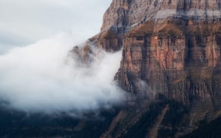 Картинка скалы, Облака, туман