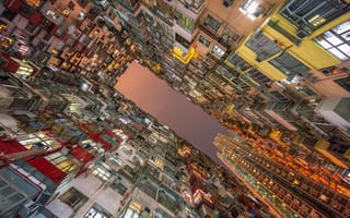 Картинка гонконг, Ваньчай, Wan Chai, окна, дома, здания, Hong Kong