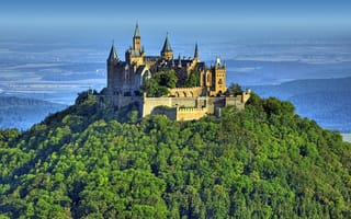 Обои castle, германия, burg, hohenzollern, гогенцоллерн, Замок