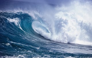 Картинка волна, Океан, вода, стихия, сила