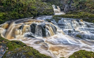 Картинка england, ingleton, Beezley falls, инглтон, north yorkshire, ingleton waterfalls trail