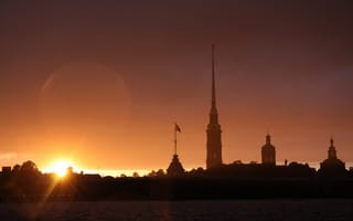 Картинка Санкт-петербург, петропавловская крепость, закат, питер