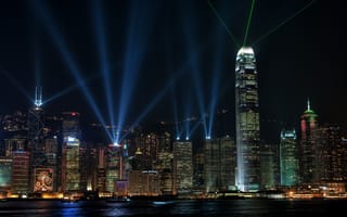 Картинка ночь, Гонконг, красота, огни