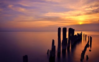 Картинка Lake michigan sunrise, Evanston, озеро мичиган, us