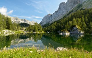 Картинка национальный парк триглав, бохинское озеро, словения