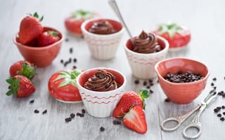 Картинка шоколад, strawberry, food, fruit, сладкое, еда, cream, chocolate, sweet