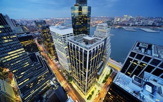 Картинка new york city, manhattan, здания, небоскребы