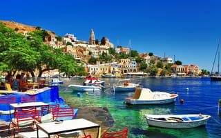 Картинка греция, остров, holiday, побережье, shore, symi island, greece